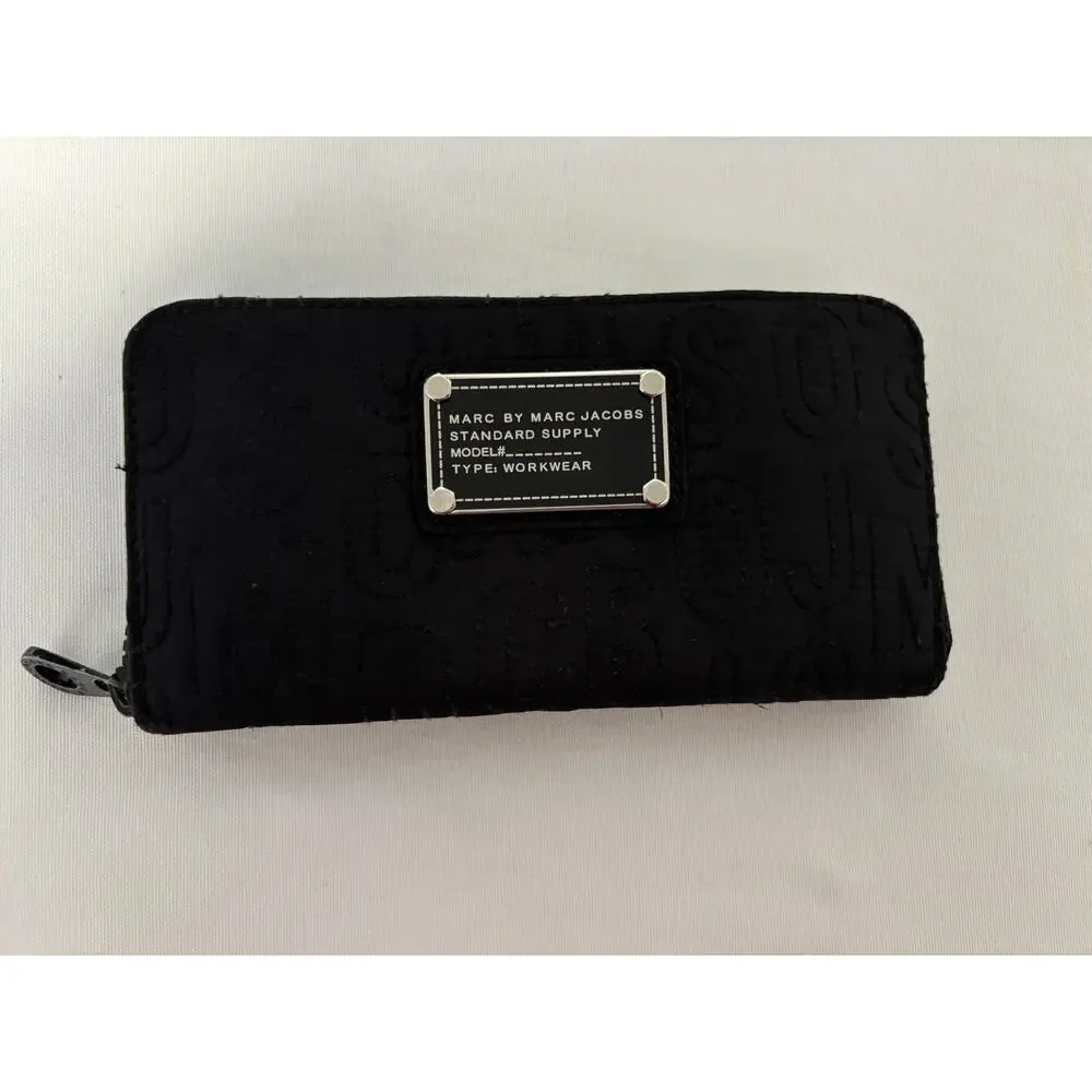 Marc Jacobs Standard Supply Workwear Condtinental Wallet Black Quilted Nylon